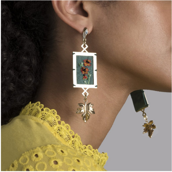 Lulu Frost hand-Embroidered Earrings